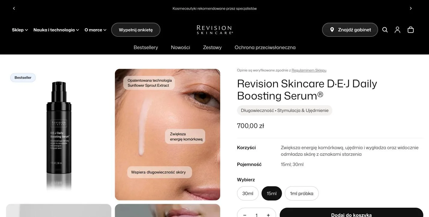 Karta produktu w sklepie Revision Skincare